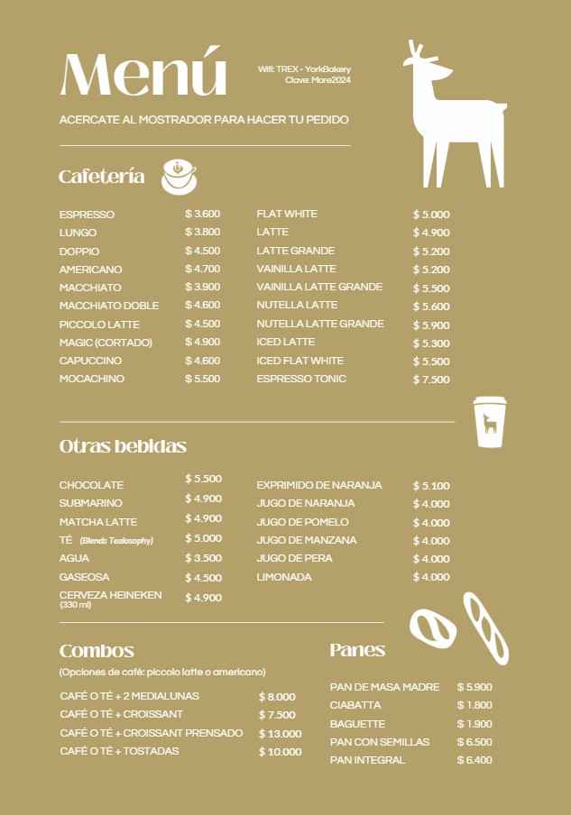 Menú York Página 1