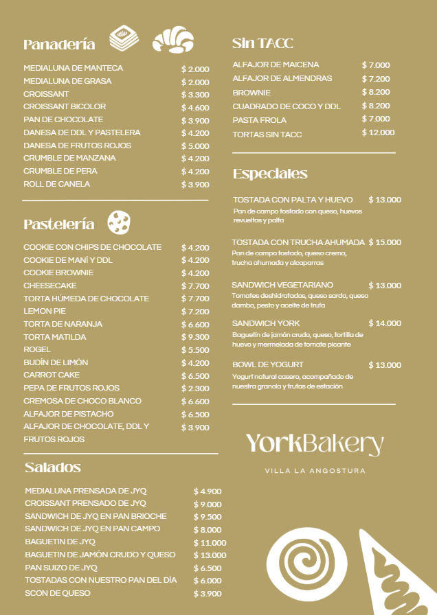 Menú York Página 2